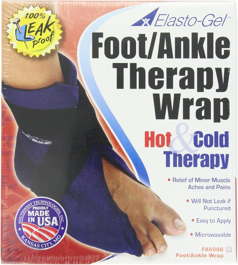 Elasto-Gel Foot/Ankle Therapy Wrap for Hot and Cold Pain Relief - Image 1